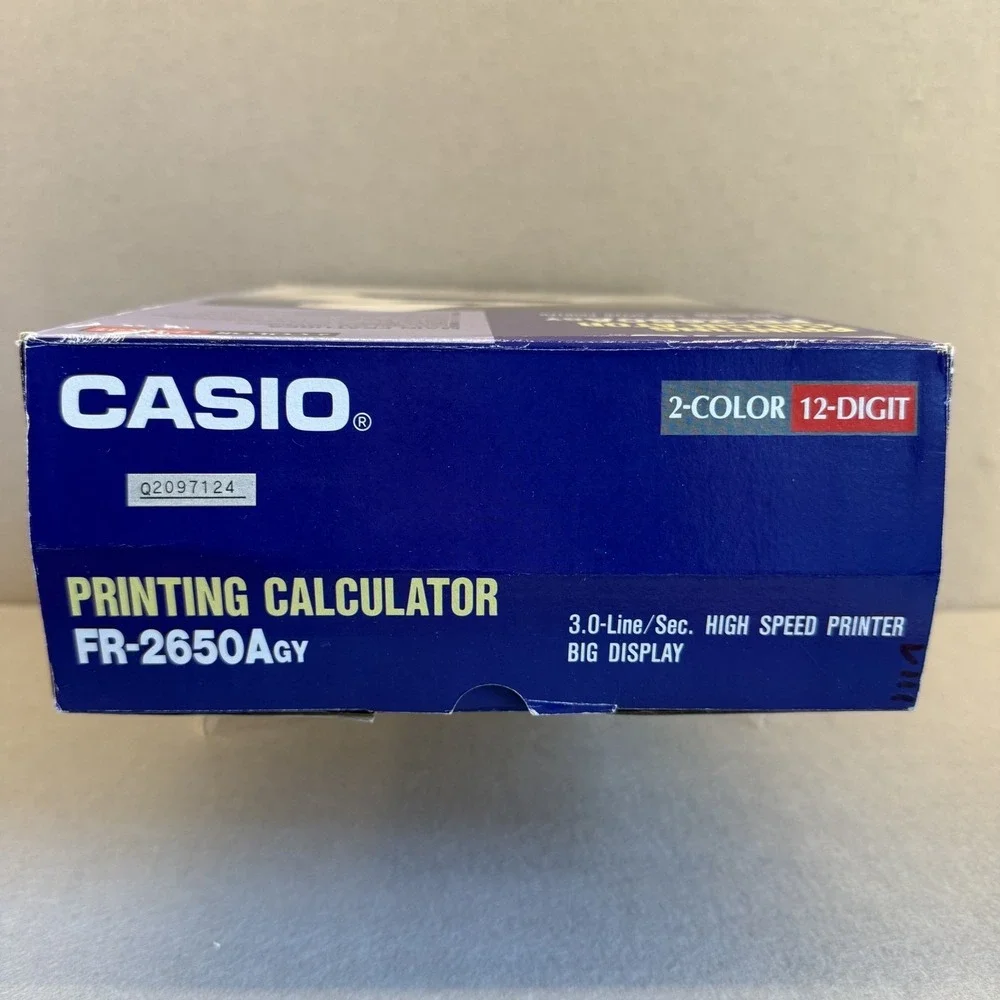 Casio FR-2650AGy Printing Calculator 2-Color Big Display with Box TESTED‎ WORKS